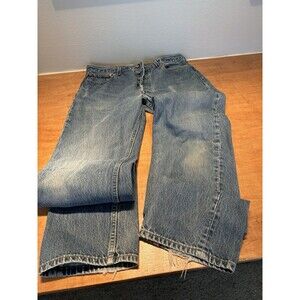 Vintage Levi's 501xx  0117 Blue Denim Jeans Men's 35x38 Made In USA Button Fly